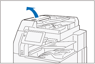 Open Cover of document feeder